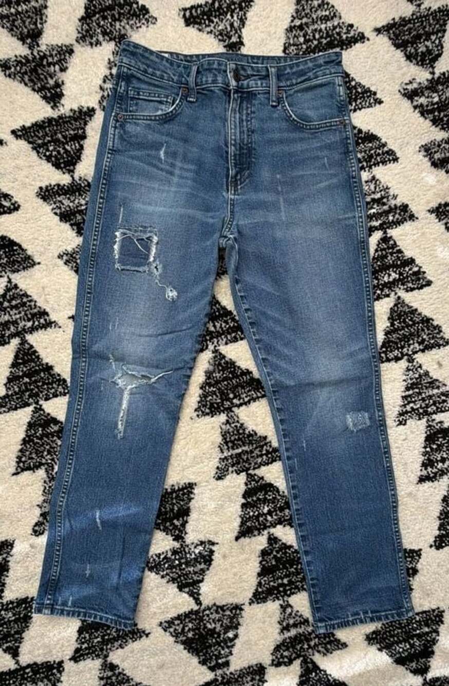 Lucky Brand Jeans Size 2/26 Blue Distressed Denim High Rise